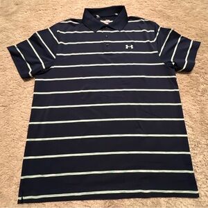 Under Armour Men's Navy Striped Polo Shirt